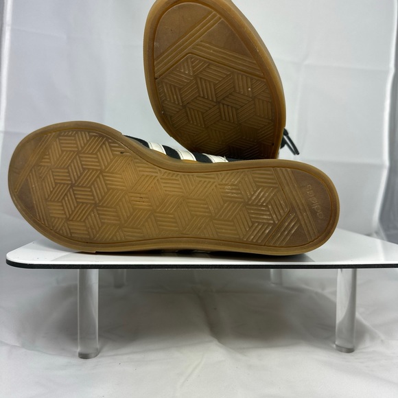 Unisex Leather Adidas Ortholite Float, Navy with White stripes, Gum Sole - Picture 8 of 8